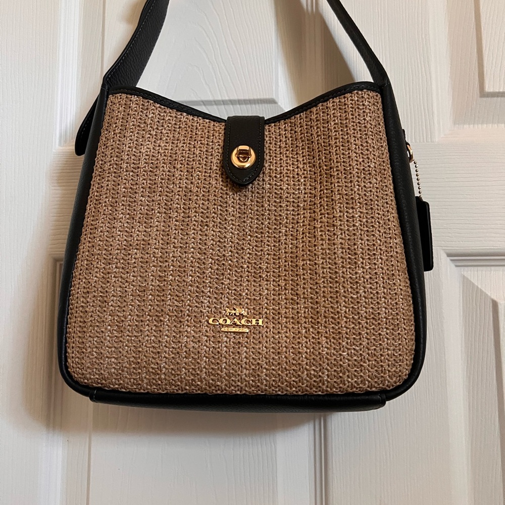 Coach Woven Brown and Black Shoulder Bag